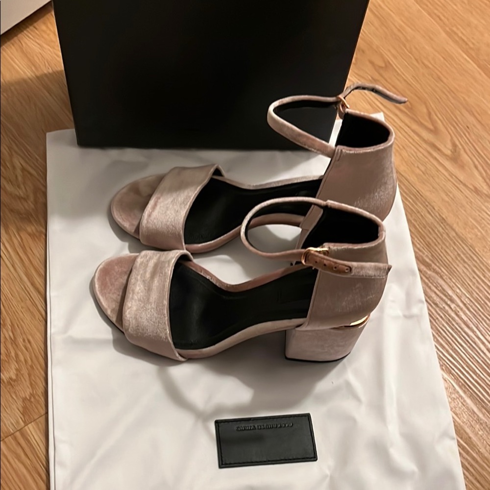 Alexander Wang Abby blush- 38.5 Block Heel Sandals - Pink